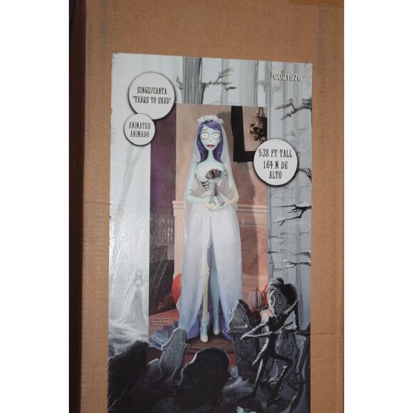 Disney Corpse Bride Emily 20th Anniversary Gemmy Halloween 2025 Animatronic 5Ft - Picture 15 of 16